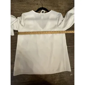 Joseph Ribkoff Short Bell Sleeve blouse White‎ Size 4 Minimalist Capsule thumbnail 9