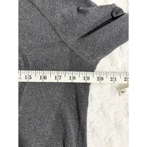 Lululemon Heathered Black Swiftly Tech 1/2 Zip Long Sleeve Fitted Top 12 thumbnail 8