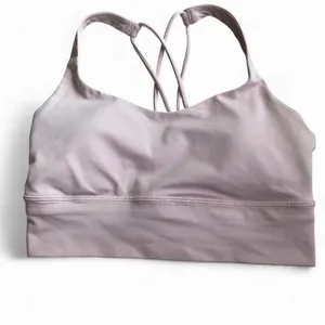 Lululemon Womens Free To Be Longline Sports Bra Flush Light Pink FUSP Sz 6 thumbnail 3
