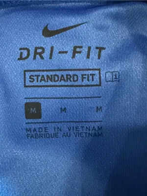 Nike Dri-FIT Women’s Golf Polo Medium Royal Blue White Stripe Collar Standard Fi thumbnail 6