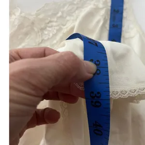 Vintage Ivory‎ Lace Full Slip Nightgown Romantic Bridal Vassarette L thumbnail 9