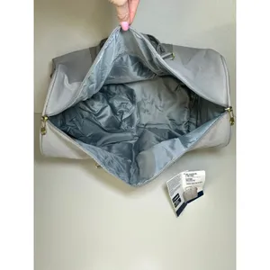 PROTEGE Weekender Duffel Bag 22‑Inch Silver Gray Spacious Travel Tote NEW w/Tags thumbnail 5