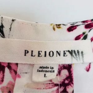 Pleione Women's Floral Print Sleeveless Blouse White Multi Size Large (L) thumbnail 8