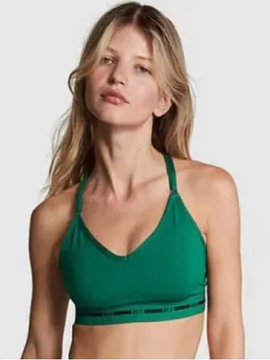 VS PINK Active Green & Black Ultimate Strappy Back Sports Bra Size Small thumbnail 16