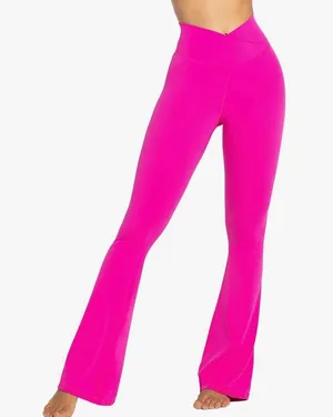 NWOT Sunzel Flare Leggings Crossover Yoga Pants Tummy Control High-Waisted ~ XL thumbnail 1
