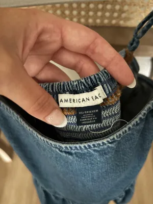 American Eagle Outfitters Denim Blue Peplum Cami thumbnail 4