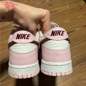 Nike Pink Foam and White Dunk Low Sneakers thumbnail 9
