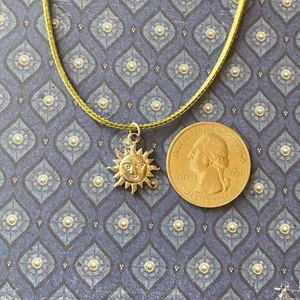 stainless steel sun boho retro vintage style necklace☀️ thumbnail 6