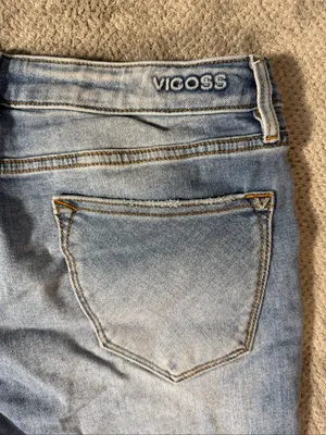 VIGOSS Thompson Tomboy Jeans Sz 31 Light Wash Slim Straight Leg Mid Rise Stretch thumbnail 8