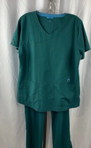 Carhartt Medical Top with Blue Trim and bottom is a size Large. thumbnail 1