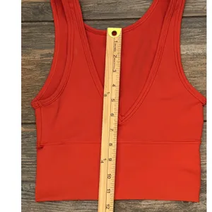 Lululemon Power Pivot Tank Top Everlux Reversable Red Orange Size 4/6?‎ Gym Yoga thumbnail 3