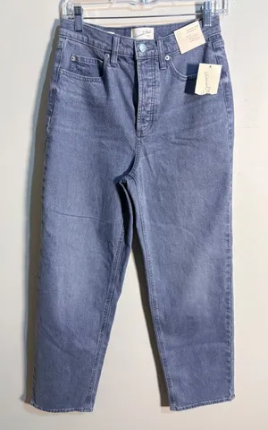 Universal Thread‎ Highest Rise Straight Jeans Blue Button Fly 6R NWT thumbnail 1