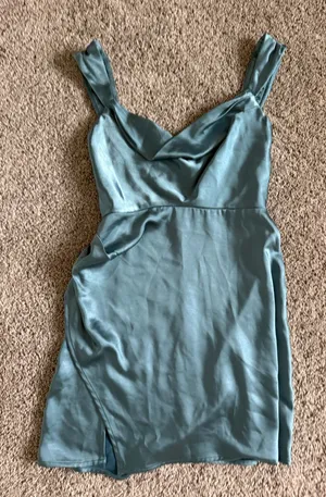 RUNAWAY THE LABEL Teal mini dress thumbnail 1