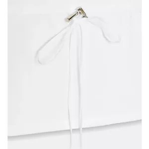 Zara NWT white heavy cotton tee shirt with drawstring waist peplum cinched waist thumbnail 10