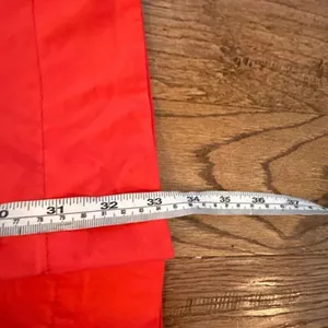 Band of the Free LA red cotton pocket dress puff sleeve tie bust M thumbnail 7