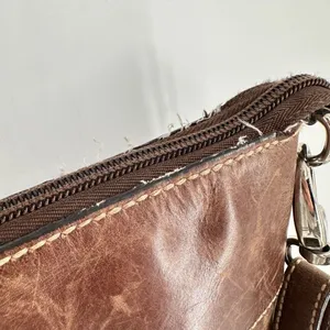 Vintage Fossil Women's Leather‎ Messenger Shoulder Bag Handbag Dark Brown Medium thumbnail 6