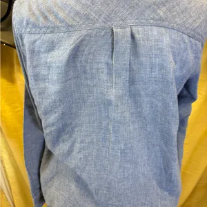 Calvin Klein Denim Blue Shirt with Brown Accents‎ thumbnail 5