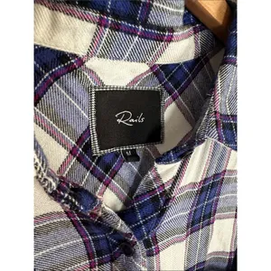 Rails Plaid Button Up Flannel Shirt Fall Hayride Farm Country Western Cozy Cabin thumbnail 5