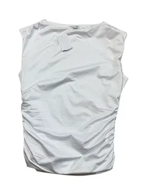 NWT Urban Social White Ruched Sleeveless Top small thumbnail 1