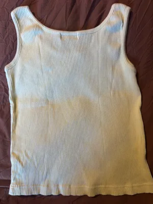 Lauren Ralph Lauren butter yellow ribbed tank top M/L thumbnail 4