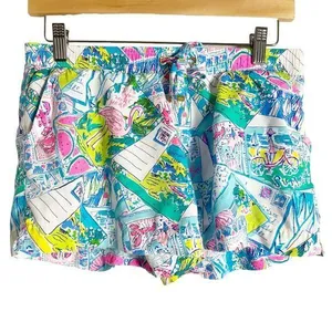 Lilly Pulitzer Pop Up Wish You Were Here Katia Casual Summer Shorts Size S thumbnail 1