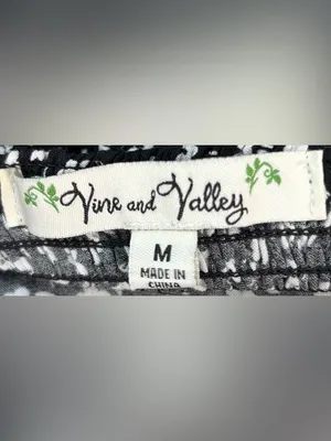 Vine and Valley M Ditsy Ruffle Trim Black Floral Maxi Sun Dress w Smocked Empire thumbnail 10