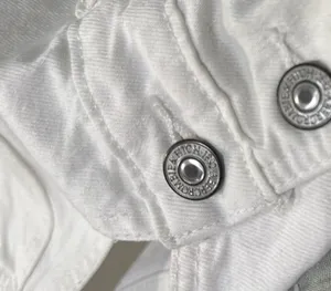 Abercrombie white overall denim shorts thumbnail 4
