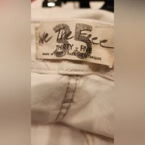 Free People We the Free Women's White Flared Pants with no Pockets Size 35 thumbnail 8