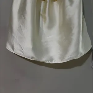 Petal & Pup Ellah Satin Bow Front Mini Dress Ivory White Size Medium M thumbnail 3