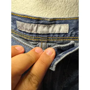 Old Navy Distressed Denim Mini Skirt Medium Wash Blue Cotton Size 12 thumbnail 2