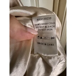 DO+BE Champagne Satin Ruched Mini Dress Sleeveless Padded Shoulder GY0997 NWT thumbnail 6