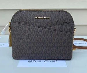 Michael Kors JET Set Travel Dome Medium Crossbody Bag - Brown thumbnail 5