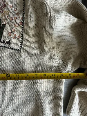 Abercrombie Knit Oversized Novelty Cardigan XXL Western Prairie Patchwork Chunky thumbnail 8