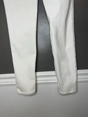 Old Navy Jeans Womens 8 Regular White Mid Rise Rockstar Skinny Stretch Denim thumbnail 7