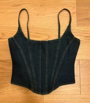 Olivaceous Dark Denim Corset thumbnail 1