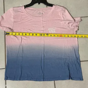 Hollister Women Blue/Pink Casual‎ tie dye shirt size L thumbnail 6