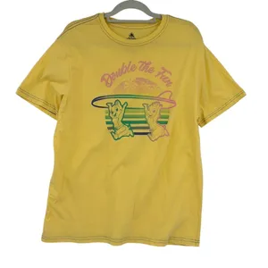 Disney Chip & Dale Y2K Womens T-Shirt Sz L Double the Fun Beachcore Surf Kawaii thumbnail 1