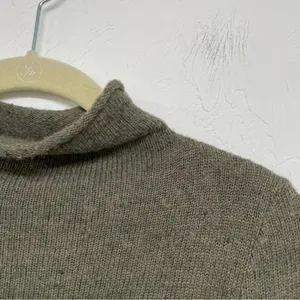 Madewell Olive Green Wool Rolled Mock Neck Pullover Sweater Womens XXS Winter thumbnail 4