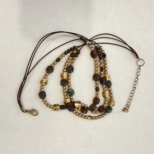 Vintage Multi Strand Women's Necklace Beaded Multicolor Classic Fashion Jewelry thumbnail 3