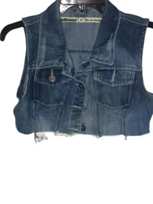 Dollhouse MJ Y2K Jeans Vest Crop Juniors thumbnail 2