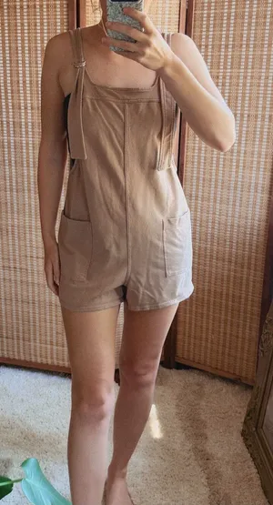 Evereve Bobi Cotton Short Overalls Size XS thumbnail 1