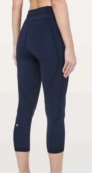Lululemon Time to Sweat 23” crop leggings navy 6 thumbnail 1