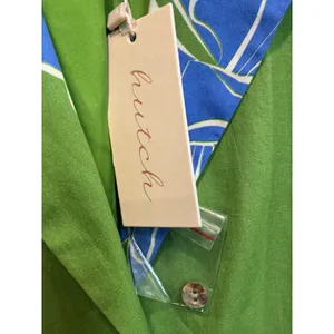 Hutch‎ Green Blue Floral Belted Mini Shirt Dress NWT XS Short Sleeve Ruffle Hem thumbnail 7