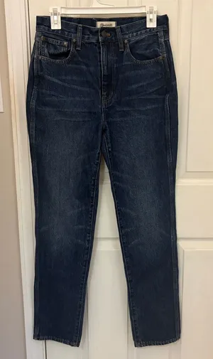 NWOT Madewell The Perfect Vintage Full Length High Ride Jean in Dark Wash thumbnail 1