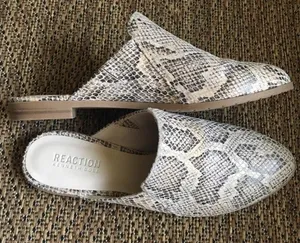 Kenneth Cole Ruthie snake mule flats thumbnail 1