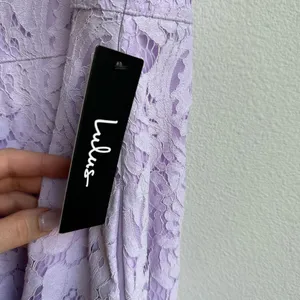 NWT Lulus Kiss Kiss Lilac Purple Lace V Neck Midi Sleeveless Dress Size XL thumbnail 3