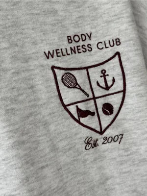 Cotton ON Plush Premium Graphic Hoodie cloudy grey marle heritage wellness club thumbnail 7