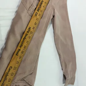 American Eagle Button Down Shirt Boyfriend Fit Women’s SM‎ Taupe PREOWNED thumbnail 14