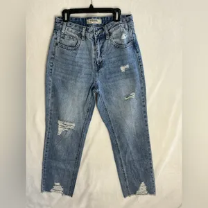 Rock & Roll Cowgirl Light Blue Straight Leg Jeans thumbnail 2