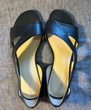 Naturalizer Black Open-Toe Slingback Heels thumbnail 1